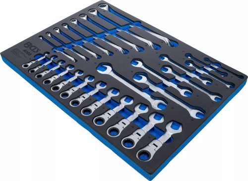 BGS technic Vložka do dielenského vozíka 3/3: dvojitý otvorený kľúč, dvojitý očkový kľúč, račňový očkový kľúč | uhlový | 28 ks. (4008)