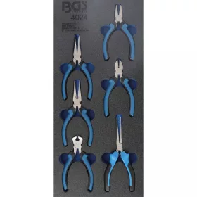   BGS technic Podnos na náradie 1/3: Súprava presných klieští „Mini”, 6 ks (BGS 4024)
