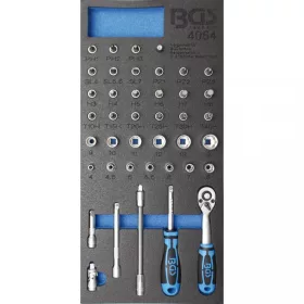   BGS technic Podnos na náradie 1/3: Súprava nástrčných kľúčov gola | 6.3 mm (1/4 ") | 41 ks (BGS 4054)