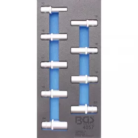   BGS technic Podnos na náradie 1/3: Súprava gola hlavíc, 6-hran, dlhé, pre račňu 1/2", 10-24 mm | 9 ks (BGS 4057)