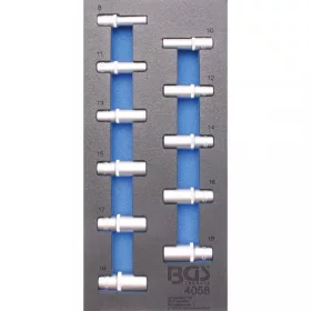   BGS technic Podnos na náradie 1/3: Súprava gola hlavíc, 6-hran, dlhé, pre račňu 3/8", 8-19 mm | 11 pcs (BGS 4058)