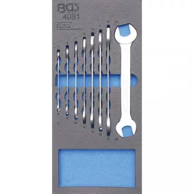   BGS technic Podnos na náradie 1/3: Súprava obojstranných vidlicových kľúčov | 6 - 22 mm | 8 ks (BGS 4081)