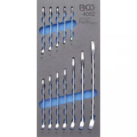   BGS technic Podnos na náradie 1/3: Súprava kombinovaných kľúčov vidlica-očko | 6 - 22 mm | 12 ks (BGS 4082)