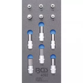  BGS technic Podnos na náradie 1/3: Súprava gola hlavíc | vnútorný šesťhran (imbus) | 12 ks (BGS 4092)