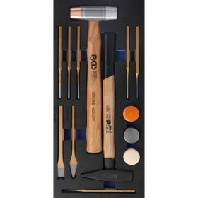   BGS technic Podnos na náradie 1/3: Súprava kladív a sekáčov, 14 ks (BGS 4129)