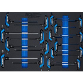   BGS technic Zásobník na náradie 3/3: Sada skrutkovačov s T-rúčkou | vnútorný Hexagon, T-Star (pre Torx) | 18 ks. (4148)