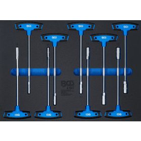   BGS technic Zásobník na náradie 3/3: Sada zásuviek s rukoväťou v tvare T | 9 ks. (4192)