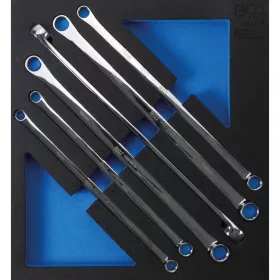   BGS technic Podnos do dielenského vozíka 2/3: Súprava dvojitých očkových kľúčov | 10 x 11 - 22 x 24 mm | 6 ks (BGS 4194)