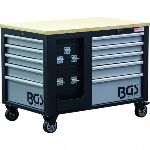 BGS technic Díelenský vozík | 2× 5 zásuviek | 1 skrinka | prázdny (BGS 4199)