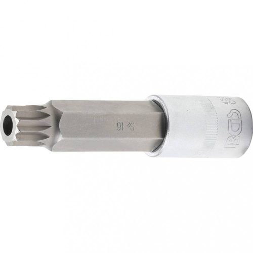 BGS technic Gola hlavica-bit | dĺžka 100 mm | 12.5 mm (1/2") uchytenie | Spline s dierou (pre XZN) | M16 (BGS 4357)