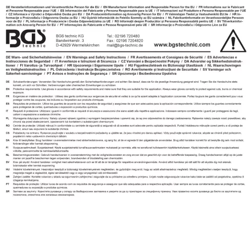 BGS technic pracovné rukavice, veľkosť 9 (L) (4521)