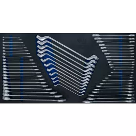   BGS technic Zásobník na náradie XL: Kombinovaný kľúč / Dvojitý očkový kľúč / Dvojitý otvorený kľúč a Súprava račňového kombinovaného kľúča | 57 ks. (4792)
