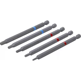   BGS DIY Sada nástrčných bitov | vonkajší šesťhran 6,3 mm (1/4") | vnútorný šesťhran a T-profil (Torx) | 110 mm | 5 ks (4836)