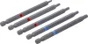 BGS DIY Sada nástrčných bitov | vonkajší šesťhran 6,3 mm (1/4") | vnútorný šesťhran a T-profil (Torx) | 110 mm | 5 ks (4836)