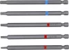 BGS DIY Sada nástrčných bitov | vonkajší šesťhran 6,3 mm (1/4") | vnútorný šesťhran a T-profil (Torx) | 110 mm | 5 ks (4836)