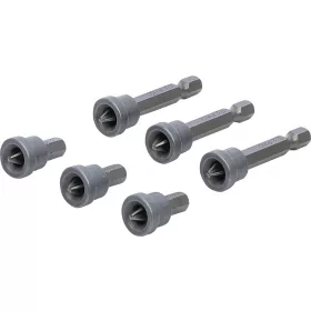   BGS DIY Sada bitov s hlbokým dorazom | pre sádrokartonové dosky | pohon vonkajší šesťhran 6,3 mm (1/4") | krížová drážka PH2 | 6-dielna (BGS 50406)