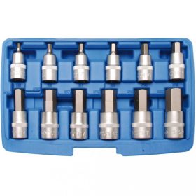   BGS technic Súprava hlavica-bit | 12.5 mm (1/2") uchytenie | vnútorný šesťhran | 12 ks (BGS 5052)