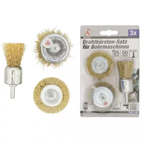   BGS DIY Súprava drôtených kartáčov do vŕtačky | 3 ks (BGS 50903)