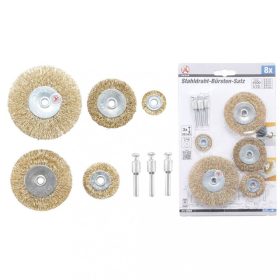   BGS DIY Súprava oceľových drôtených kartáčov | Ø 25-75 mm | 8 ks (BGS 50908)