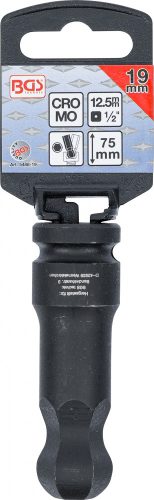 BGS technic Silová nástrčná hlavica | dĺžka 75 mm | 12,5 mm (1/2") | vnútorný šesťhran s okrúhlou hlavou 19 mm (BGS 5488-19)