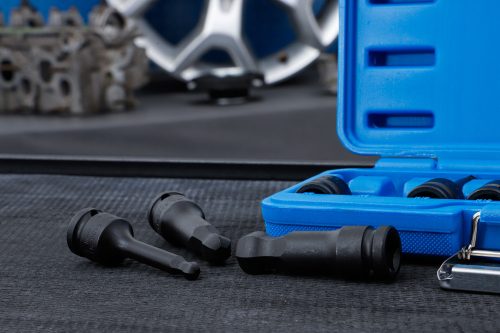 BGS technic Sada silových nástrčných hlavic | dĺžka 75 mm | 12,5 mm (1/2") | vnútorný šesťhran s okrúhlou hlavou 6 - 19 mm | 8-dielna (BGS 5488)