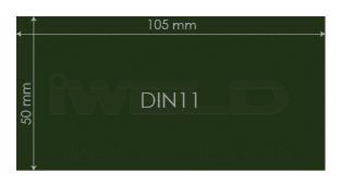 IWELD Ochranné sklo DIN11 50x105mm (548950100011)