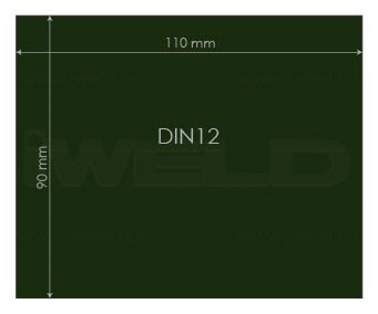 IWELD Ochranné sklo DIN12 90x110mm (548980050013)