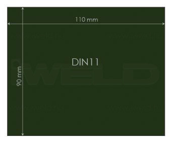IWELD Ochranné sklo DIN11 90x110mm (548980056013)