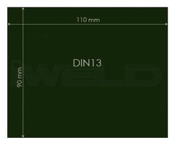 IWELD Ochranné sklo DIN13 90x110mm (548980057014)