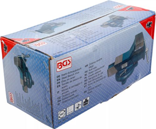 BGS technic Oceľový zverák | kované | Čeľuste 100 mm (58110)