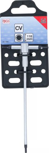 BGS technic Skrutkovač s posuvnou T-rúčkou | vnútorný šesťuholník | 2,5 mm (6083)