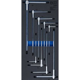   BGS technic Zásobník na náradie 1/3: Sada skrutkovačov s posuvnou T-rúčkou | T-Star (pre Torx) | T10 - T50 | 9 ks. (6090)