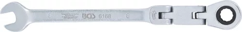 BGS technic Račňový kľúč očko-vidlica s dvojitým kĺbom | kĺbový | 8 mm (BGS 6168)