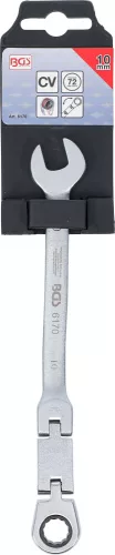 BGS technic Račňový kľúč očko-vidlica s dvojitým kĺbom | kĺbový | 10 mm (BGS 6170)
