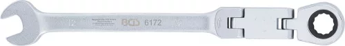 BGS technic Račňový kľúč očko-vidlica s dvojitým kĺbom | kĺbový | 12 mm (BGS 6172)