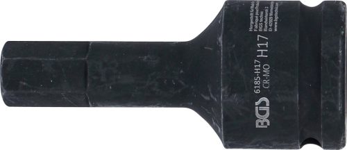 BGS technic Silová nástrčná hlavica | dĺžka 100 mm | 20 mm (3/4") pohon | vnútorný šesťhran 17 mm (6185-H17)