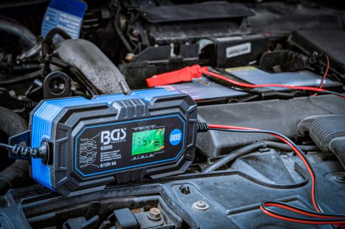BGS technic Digitálna nabíjačka batérií | 6/12 V | 4 A (63506)