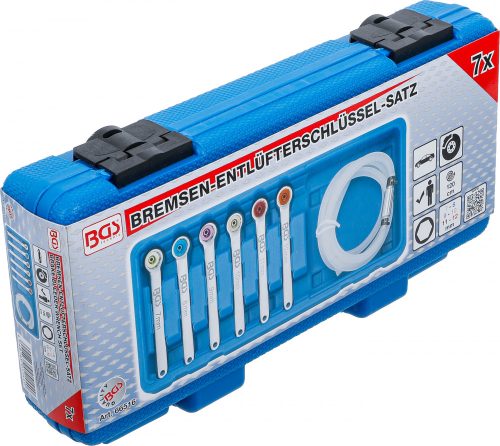 BGS technic Sada kľúčov na brzdové odvzdušňovacie skrutky | 7 - 8 - 9 - 10 - 11 - 12 mm | 7-dielna (BGS 66516)