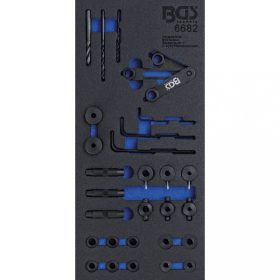   BGS technic Súprava šablón na vŕtanie hlavy valca | 28 ks (BGS 6682)