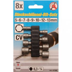   BGS DIY Súprava nástrčných hlavíc | 6,3 mm (1/4") uchytenie | 5 - 13 mm | 8 ks (BGS 67308)