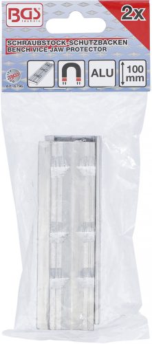 BGS technic Sada ochranných čeľustí na zverák | hliník | šírka 100 mm | 2-dielna (BGS 6796)