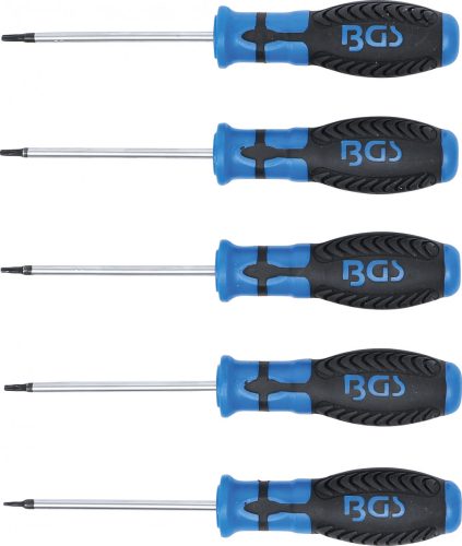 BGS technic Sada skrutkovačov | T-profil (pre Torx) s otvorom | T6 - T10 | 5-dielna (BGS 6826)