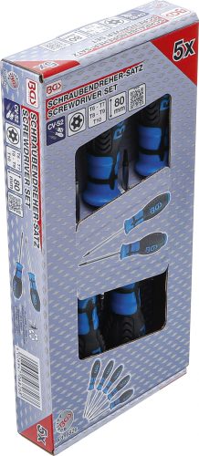 BGS technic Sada skrutkovačov | T-profil (pre Torx) s otvorom | T6 - T10 | 5-dielna (BGS 6826)