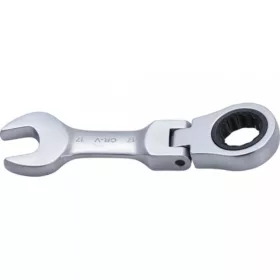   BGS technic Račňový kľúč kombinovaný vidlica-očko | krátky | výkyvný| 17 mm (BGS 6917)