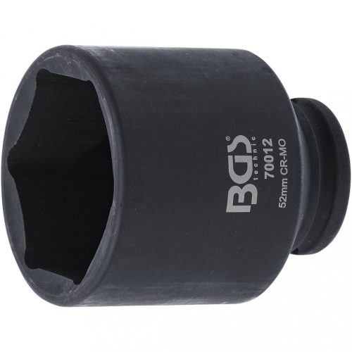 BGS technic Rázová nástrčná hlavica, 6-hran | 12.5 mm (1/2") uchytenie | 52 mm (BGS 70012)
