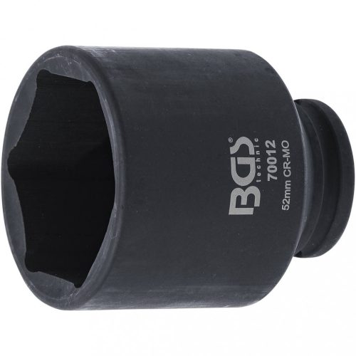 BGS technic Rázová nástrčná hlavica, 6-hran | 12.5 mm (1/2") uchytenie | 52 mm (BGS 70012)