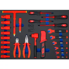   BGS technic Vložka do dielenského vozíka 3/3: VDE sada nástrčných kľúčov | 10 mm (3/8") 26-dielna (BGS 70218)