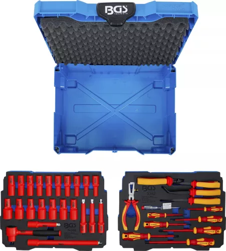 BGS technic  Sada VDE klieští, skrutkovačov a zásuviek | BGS systainer® | 36-ks. (70230)