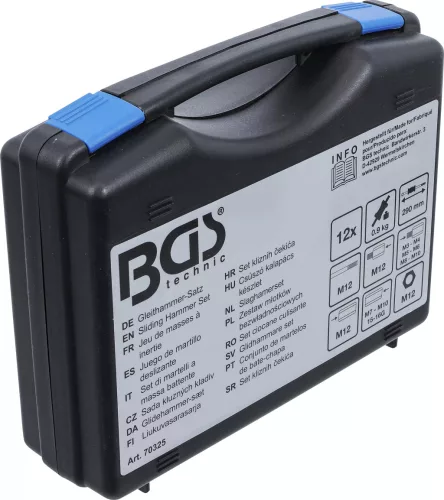 BGS technic Sada posuvného kladiva | so závitovými adaptérmi | 12 ks (70325)