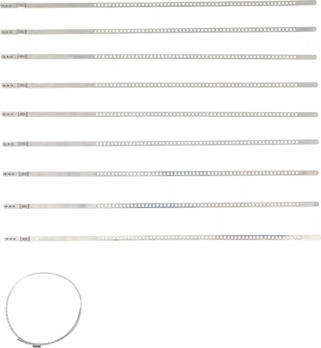 BGS technic Sada svoriek kufra nápravy | Nehrdzavejúca oceľ | 7 mm | 50 - 120 mm | 10 ks. (70328)
